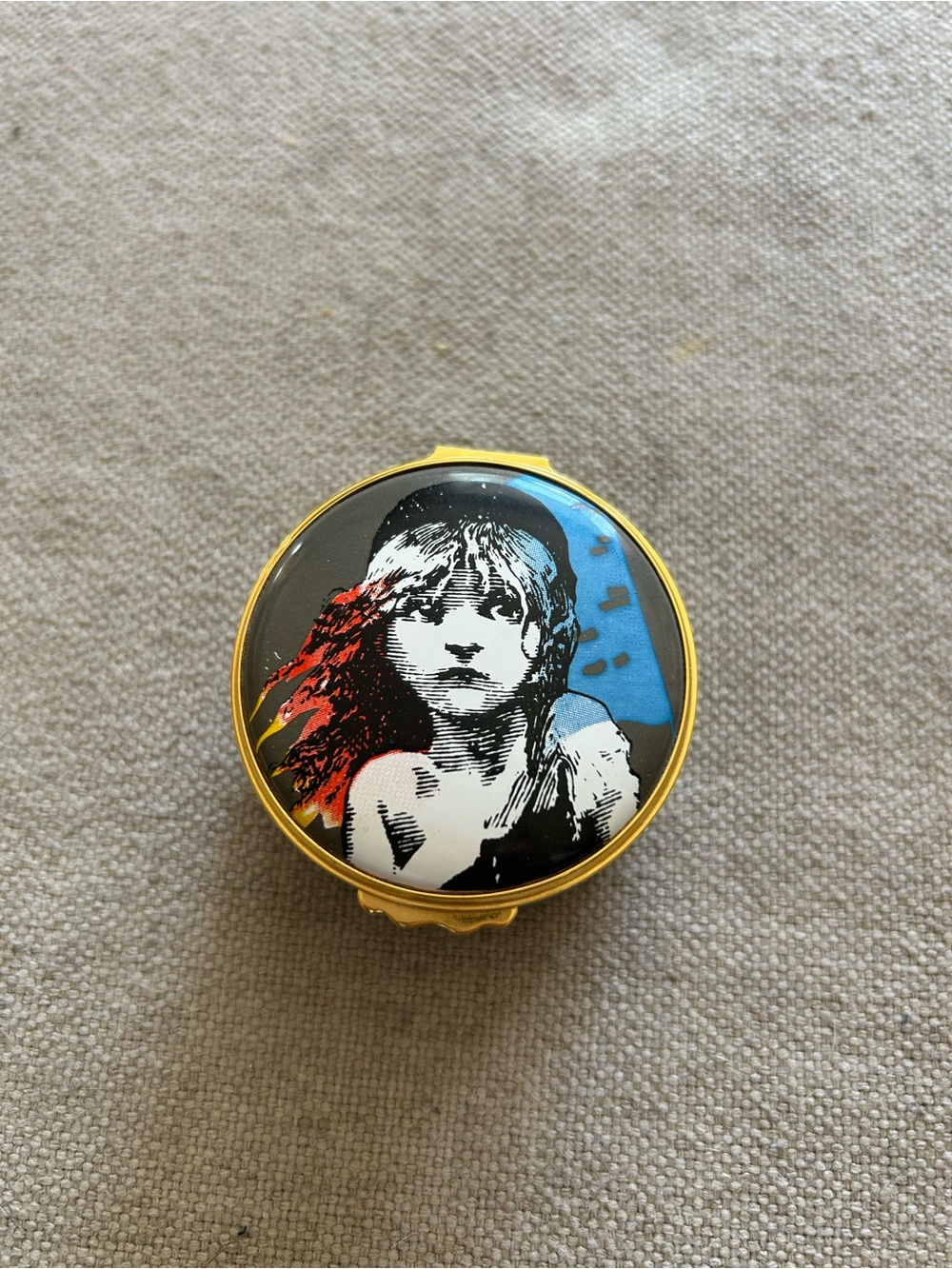 Vintage Les Misérables Theatre Collection Trinket Box England Like New